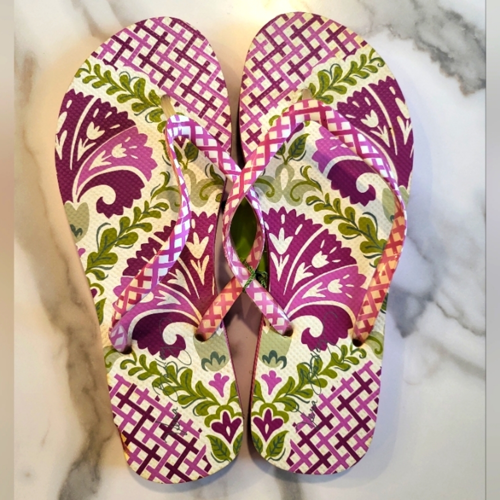 NWT Vera Bradley Julep Tulip Flip Flops